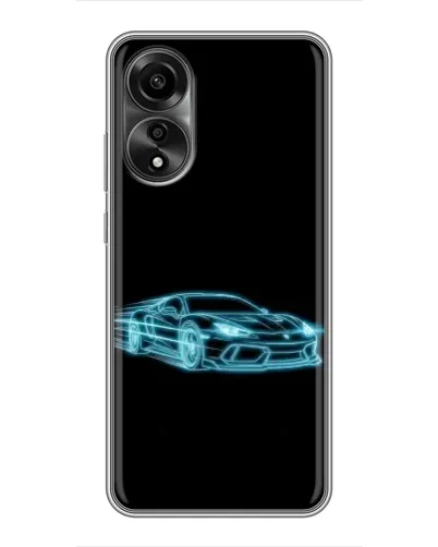 Чехол для OPPO A78 (4G) с картинкой «Неоновый контур Lamborghini» Чехол для OPPO A78 (4G) с картинкой «Неоновый контур Lamborghini»