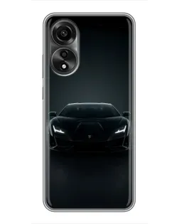 Чехол для OPPO A78 (4G) с картинкой «Черный Lamborghini Aventador» Чехол для OPPO A78 (4G) с картинкой «Черный Lamborghini Aventador»