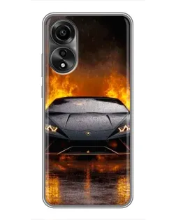 Чехол для OPPO A78 (4G) с картинкой «Lamborghini в огне» Чехол для OPPO A78 (4G) с картинкой «Lamborghini в огне»