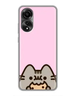 Чохол для OPPO A78 (4G) з картинкою «Pusheen та печиво»