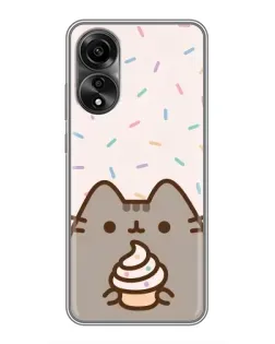 Чохол для OPPO A78 (4G) з картинкою «Пушин з кексом»