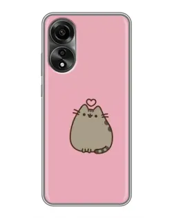 Чохол для OPPO A78 (4G) з картинкою «Pusheen серце»