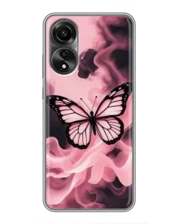 Чохол для OPPO A78 (4G) з картинкою «Метелик у диму»