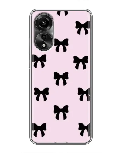 Чохол для OPPO A78 (4G) з картинкою «Чорні банти Coquette»