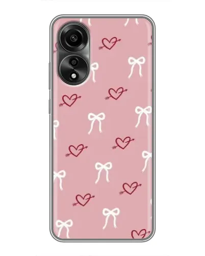 Чохол для OPPO A78 (4G) з картинкою «Серця та банти»