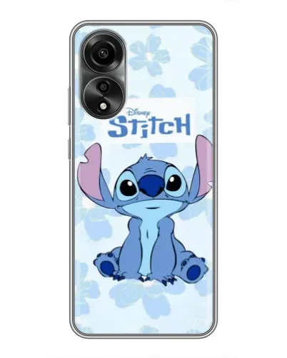 Чехол для OPPO A78 (4G) с картинкой «Stitch среди цветов»