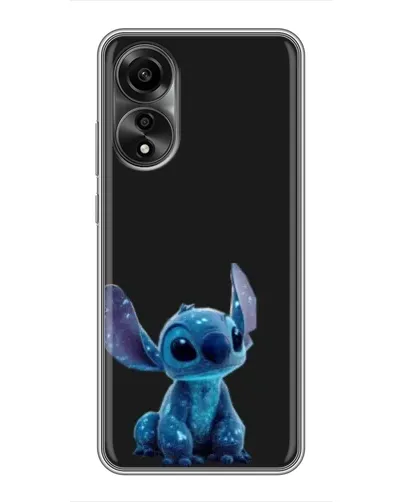 Чехол для OPPO A78 (4G) с картинкой «Стич на черном»