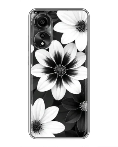 Чохол для OPPO A78 (4G) з картинкою «Монохромні айстри»
