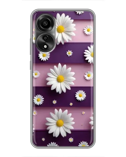 Чохол для OPPO A78 (4G) з картинкою «Ромашки на фіолетовому»