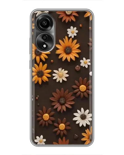 Чохол для OPPO A78 (4G) з картинкою «Візерунок з маленьких соняшників»