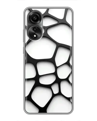 Чехол для OPPO A78 (4G) с картинкой «Белая объемная сетка» Чехол для OPPO A78 (4G) с картинкой «Белая объемная сетка»