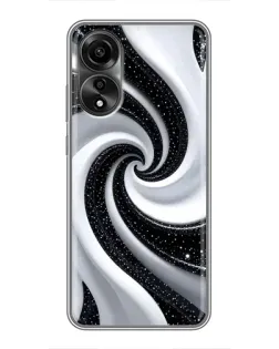 Чохол для OPPO A78 (4G) з картинкою «Чорно-біла спіраль»