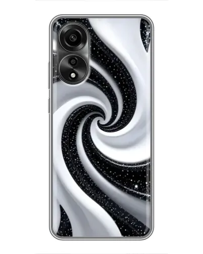 Чехол для OPPO A78 (4G) с картинкой «Черно-белая спираль» Чехол для OPPO A78 (4G) с картинкой «Черно-белая спираль»