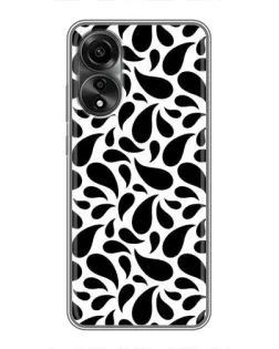 Чехол для OPPO A78 (4G) с картинкой «Контрастные черные капли»