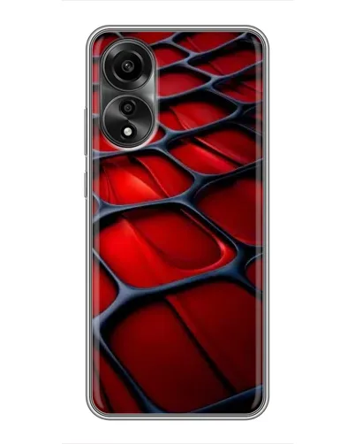 Чехол для OPPO A78 (4G) с картинкой «Красная глянцевая сетка» Чехол для OPPO A78 (4G) с картинкой «Красная глянцевая сетка»