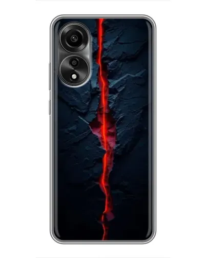 Чехол для OPPO A78 (4G) с картинкой «Kрасная лавовая трещина» Чехол для OPPO A78 (4G) с картинкой «Kрасная лавовая трещина»