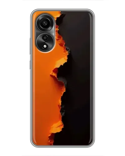 Чехол для OPPO A78 (4G) с картинкой «Оранжевый разлом» Чехол для OPPO A78 (4G) с картинкой «Оранжевый разлом»