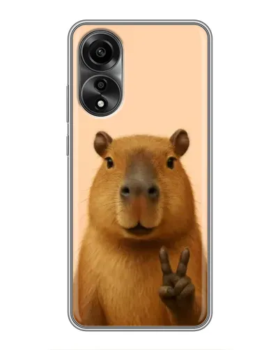 Чехол для OPPO A78 (4G) с картинкой «Капибара виктория» Чехол для OPPO A78 (4G) с картинкой «Капибара виктория»