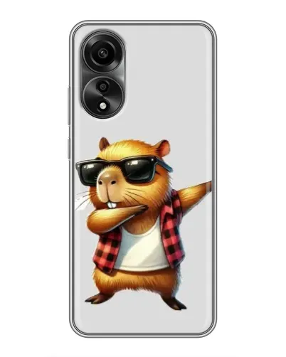Чехол для OPPO A78 (4G) с картинкой «Капибара рэпер даб» Чехол для OPPO A78 (4G) с картинкой «Капибара рэпер даб»
