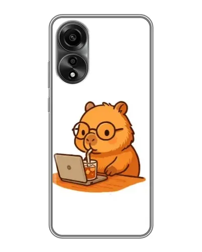 Чехол для OPPO A78 (4G) с картинкой «Капибара с ноутбуком» Чехол для OPPO A78 (4G) с картинкой «Капибара с ноутбуком»