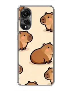 Чохол для OPPO A78 (4G) з картинкою «Паттерн милих капібар»