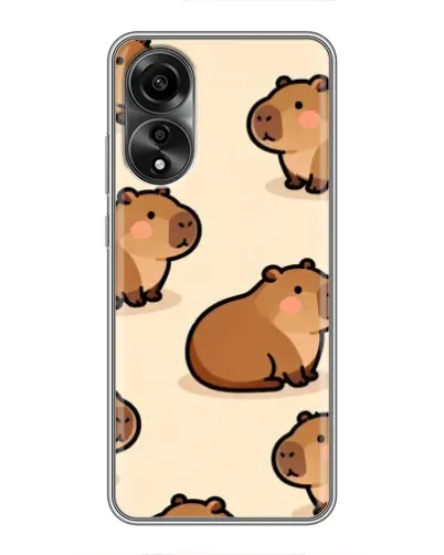 Чехол для OPPO A78 (4G) с картинкой «Паттерн милых капибар» Чехол для OPPO A78 (4G) с картинкой «Паттерн милых капибар»