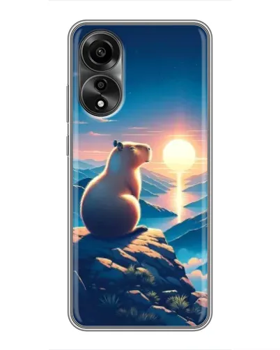 Чехол для OPPO A78 (4G) с картинкой «Закат солнца с капибарой» Чехол для OPPO A78 (4G) с картинкой «Закат солнца с капибарой»