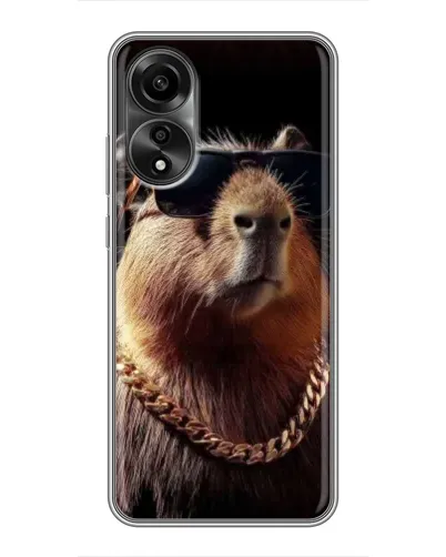 Чехол для OPPO A78 (4G) с картинкой «Капибара золотая цепь» Чехол для OPPO A78 (4G) с картинкой «Капибара золотая цепь»