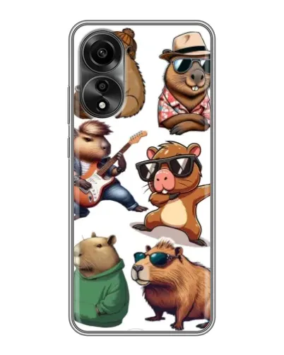 Чехол для OPPO A78 (4G) с картинкой «Крутые капибары музыканты» Чехол для OPPO A78 (4G) с картинкой «Крутые капибары музыканты»