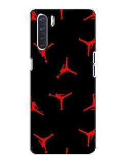 Чехол для OPPO A91 с картинкой «Jordan Red Pattern»