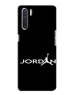 Чехол для OPPO A91 с картинкой «Jordan White Logo»