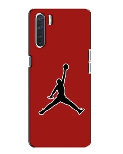 Чехол для OPPO A91 с картинкой «Jordan Red Back»