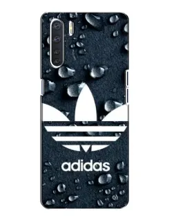 Чехол для OPPO A91 с картинкой «Adidas Trefoil Blue»