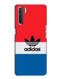 Чехол для OPPO A91 с картинкой «Ретро блоки Adidas»
