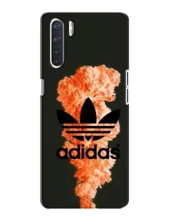 Чехол для OPPO A91 с картинкой «Оранжевый дым Adidas»