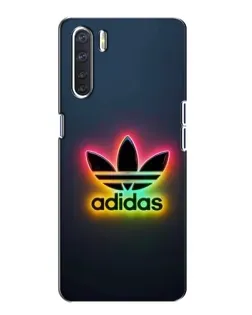 Чехол для OPPO A91 с картинкой «Неоновый Adidas»