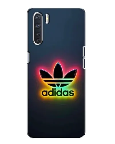 Чехол для OPPO A91 с картинкой «Неоновый Adidas»