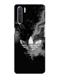 Чехол для OPPO A91 с картинкой «Абстрактный дым Adidas»