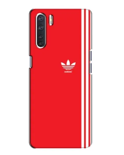 Чехол для OPPO A91 с картинкой «Красный минимализм Adidas»