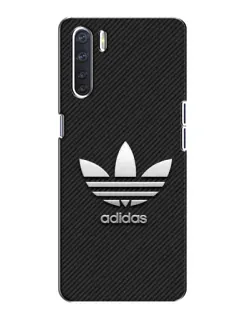 Чехол для OPPO A91 с картинкой «Adidas Карбоновая текстура»
