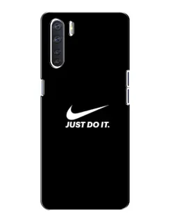 Чехол для OPPO A91 с картинкой «Минимализм от Nike»