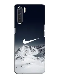 Чехол для OPPO A91 с картинкой «Nike — зимние горы»