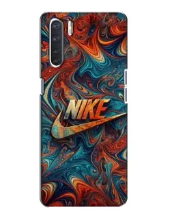 Чехол для OPPO A91 с картинкой «Nike в абстракции»