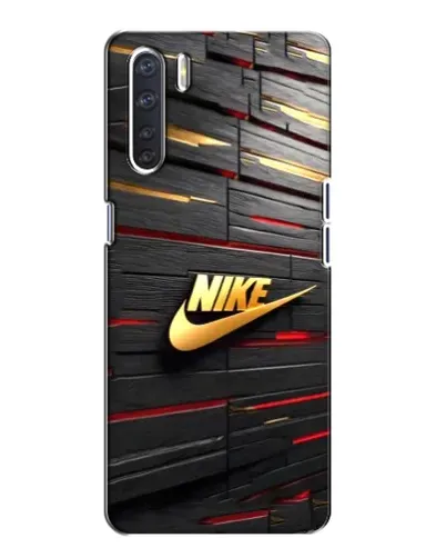 Чехол для OPPO A91 с картинкой «Золотой Nike на металле» Чехол для OPPO A91 с картинкой «Золотой Nike на металле»