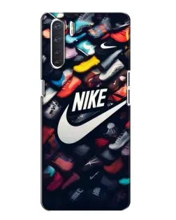 Чехол для OPPO A91 с картинкой «Коллекция кроссовок Nike»