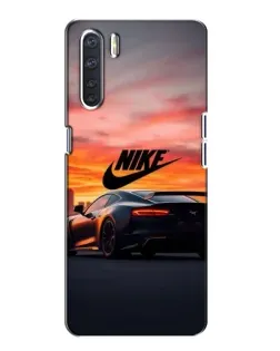 Чехол для OPPO A91 с картинкой «Nike и суперкар»