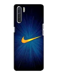 Чехол для OPPO A91 с картинкой «Синий пульс Nike»