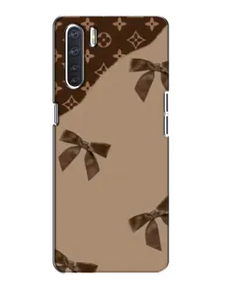 Чехол для OPPO A91 с картинкой «LV — кофейный атлас»