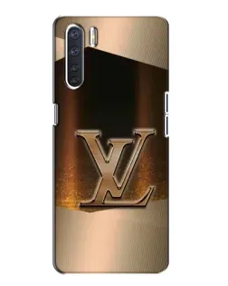 Чехол для OPPO A91 с картинкой «LV — золотое сияние»