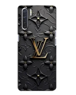 Чехол для OPPO A91 с картинкой «Кожаная текстура LV»